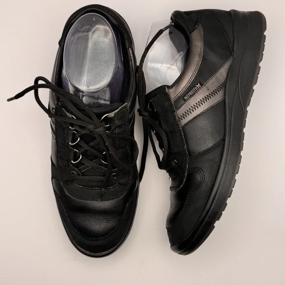Mephisto Ruby Black Women's Runoff Air Jet Walking Comfort Sneaker Size US 8.5